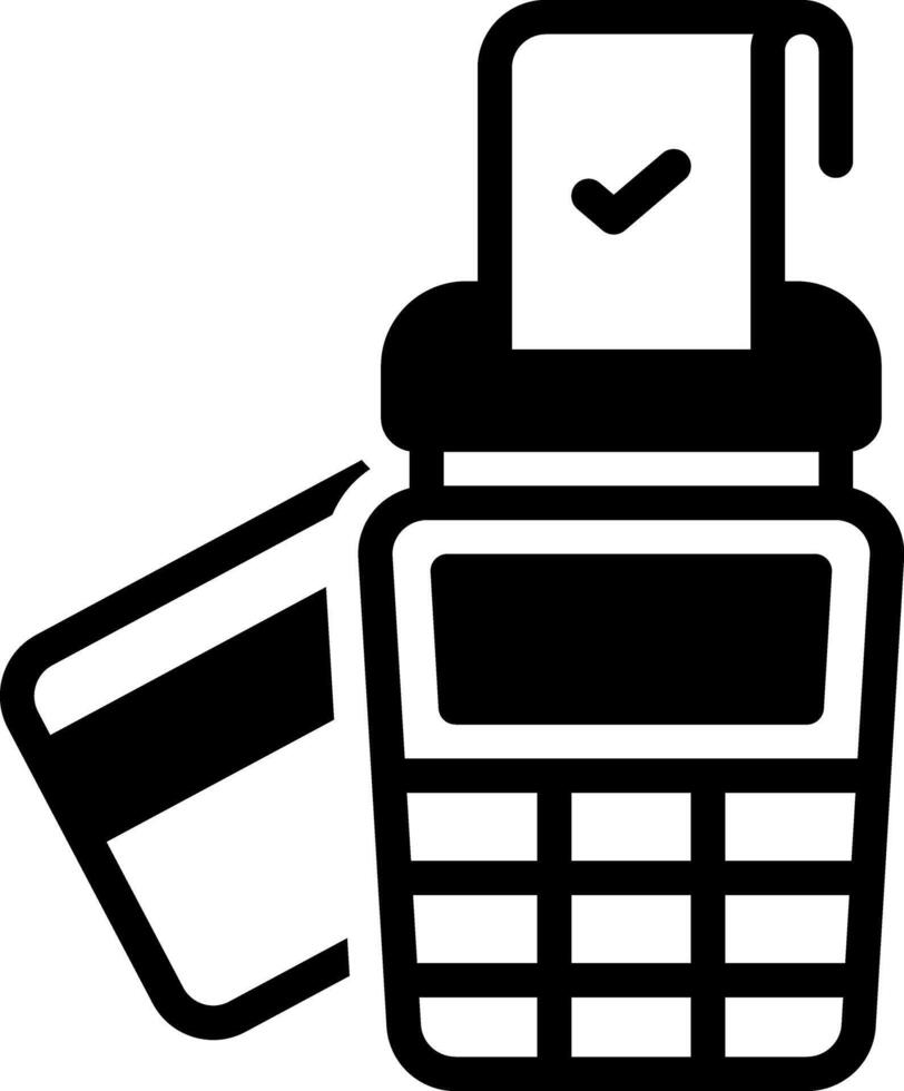 Solid black icon for payment vector