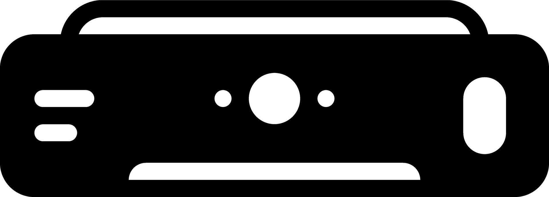 Solid black icon for air conditioning vector