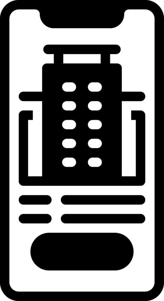 Solid black icon for booking vector