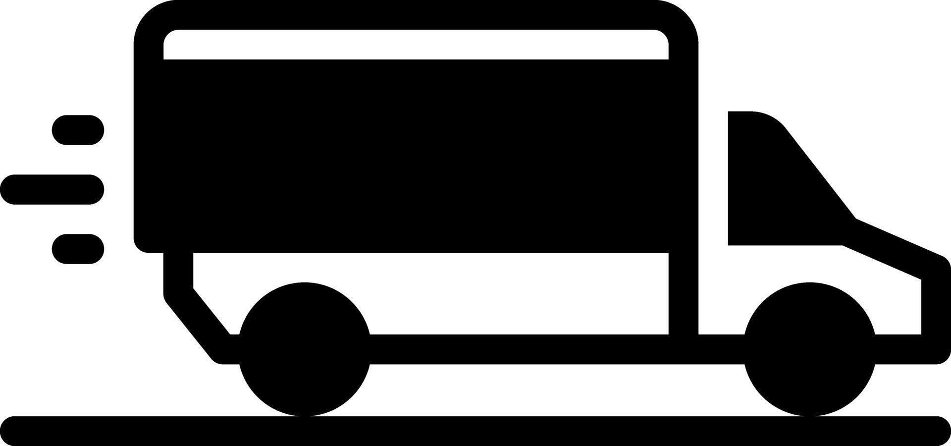 Solid black icon for shipment vector