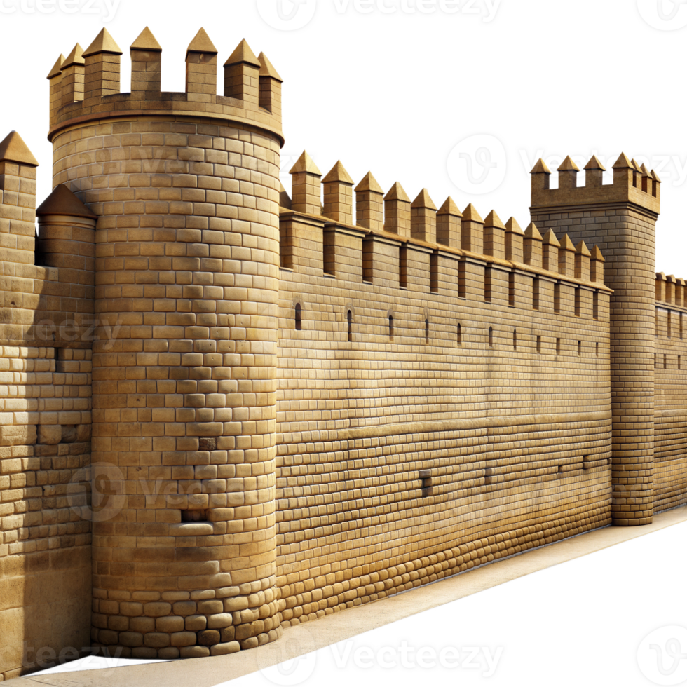 Old city wall with battlements png