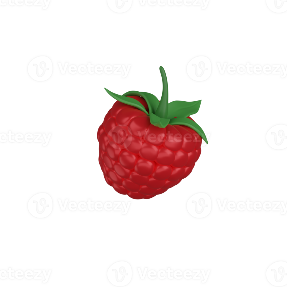 3d rendering Raspberry fruit icon png