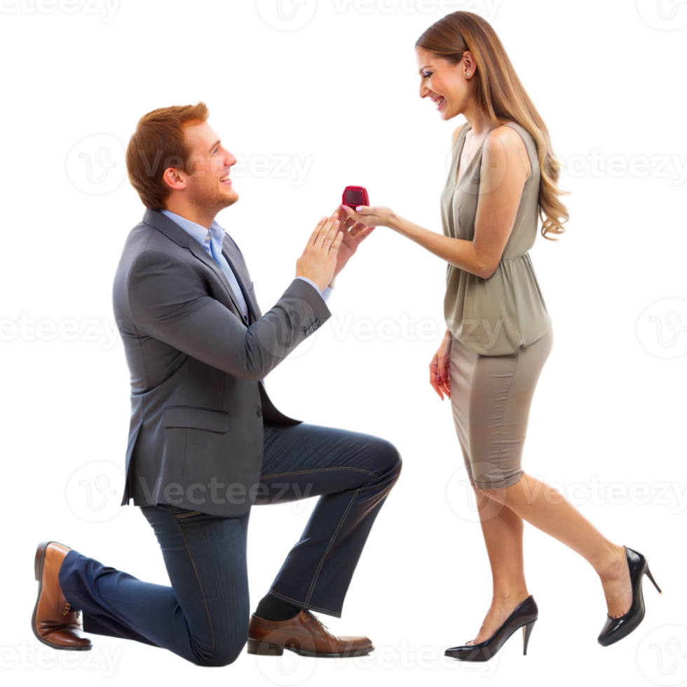 Man proposing with ring, expressing love and commitment png