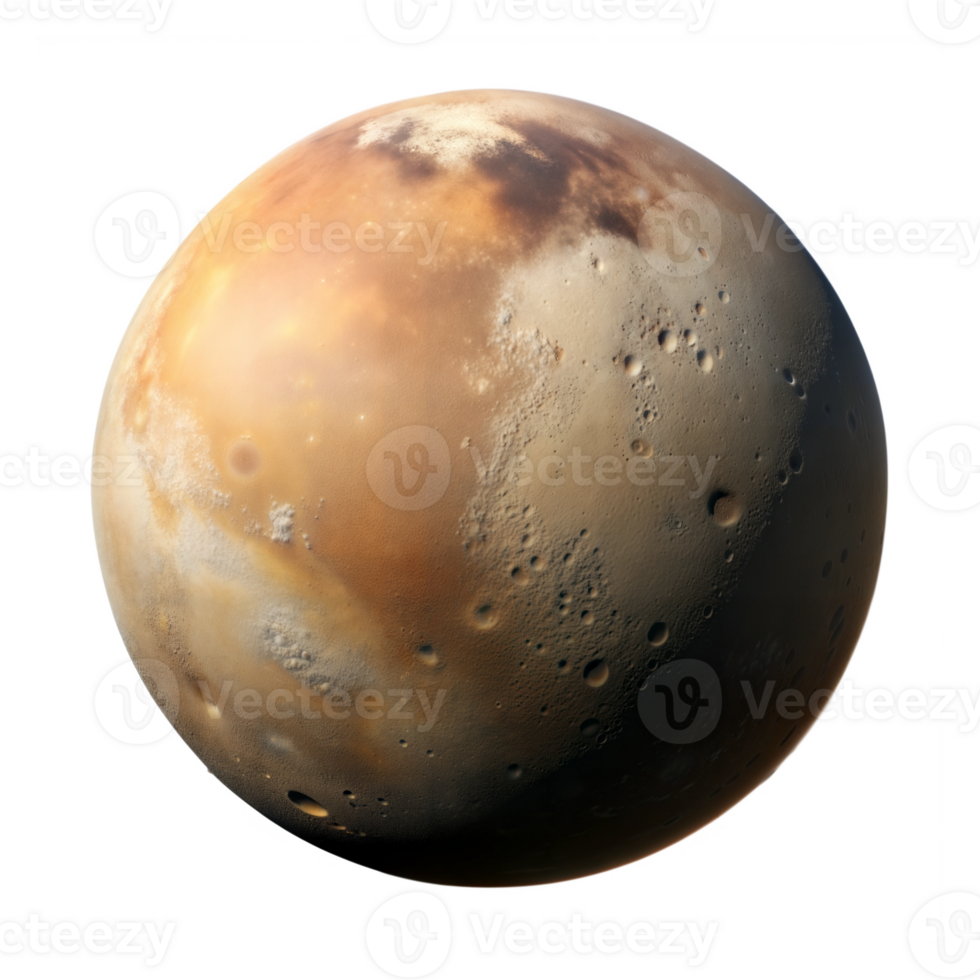 Planet Mars with detailed surface, space exploration and astronomy focus png