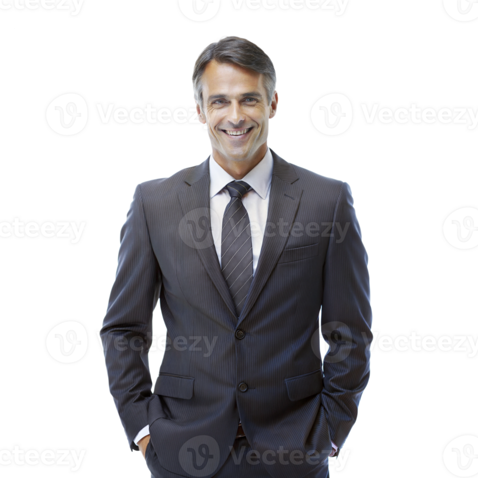 Confident Businessman in Formal Suit Posing for Corporate Profile png