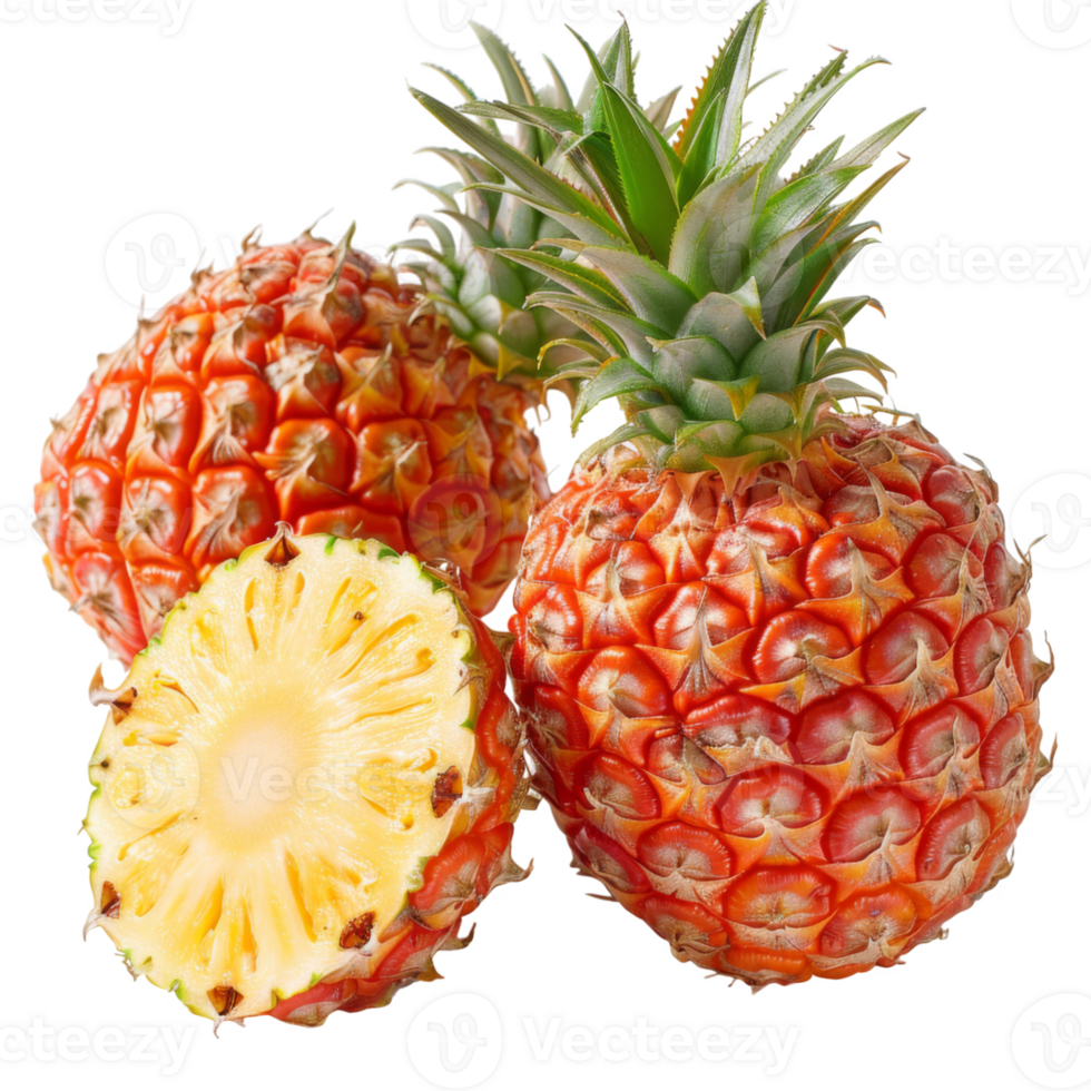 Pineapple, fruit realistic Illustration. Realistic Transparent file. Mockup template for artwork graphic design png