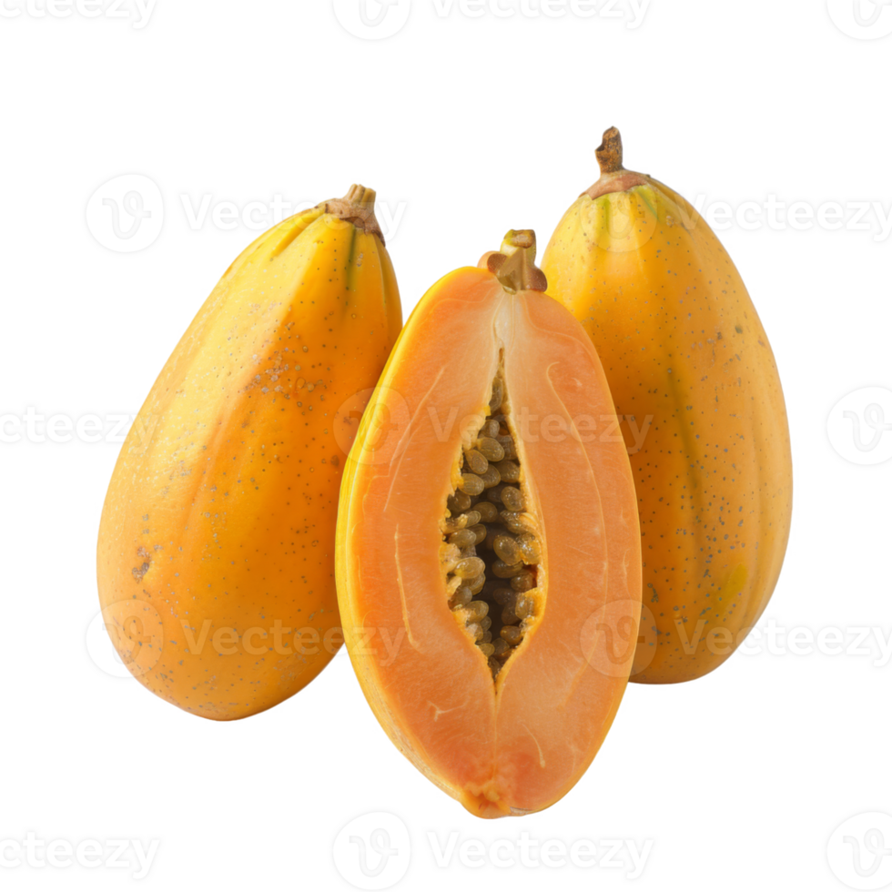 Papaya, fruit realistic Illustration. Realistic Transparent file. Mockup template for artwork graphic design png