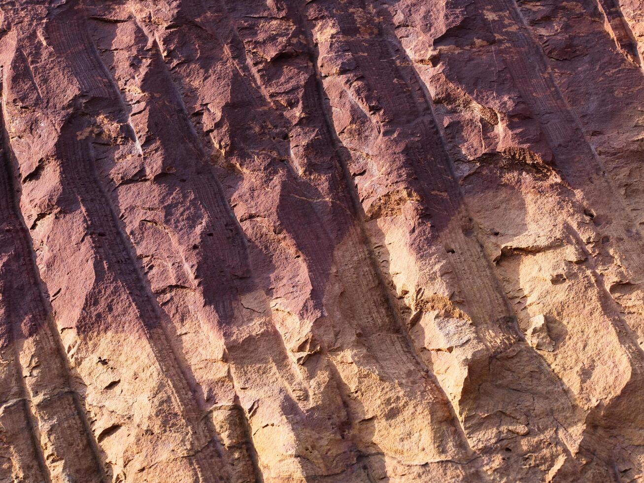 Rock surface from machine drilling photo