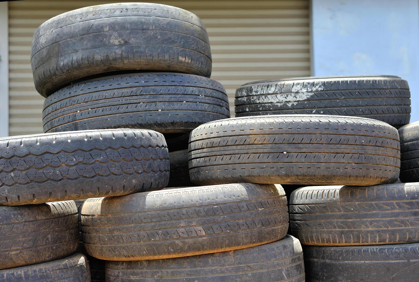 Old car tires photo