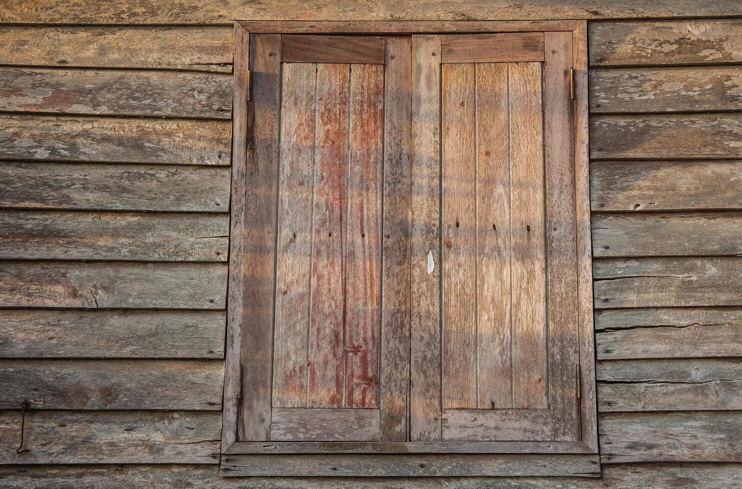 Old wooden house wall photo