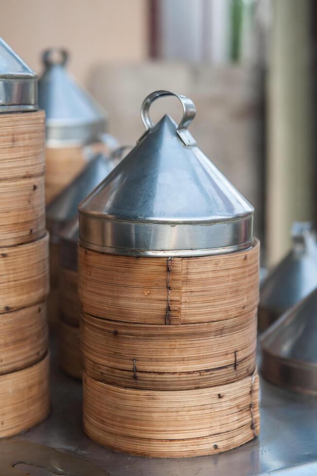 Dim sum steaming basket photo
