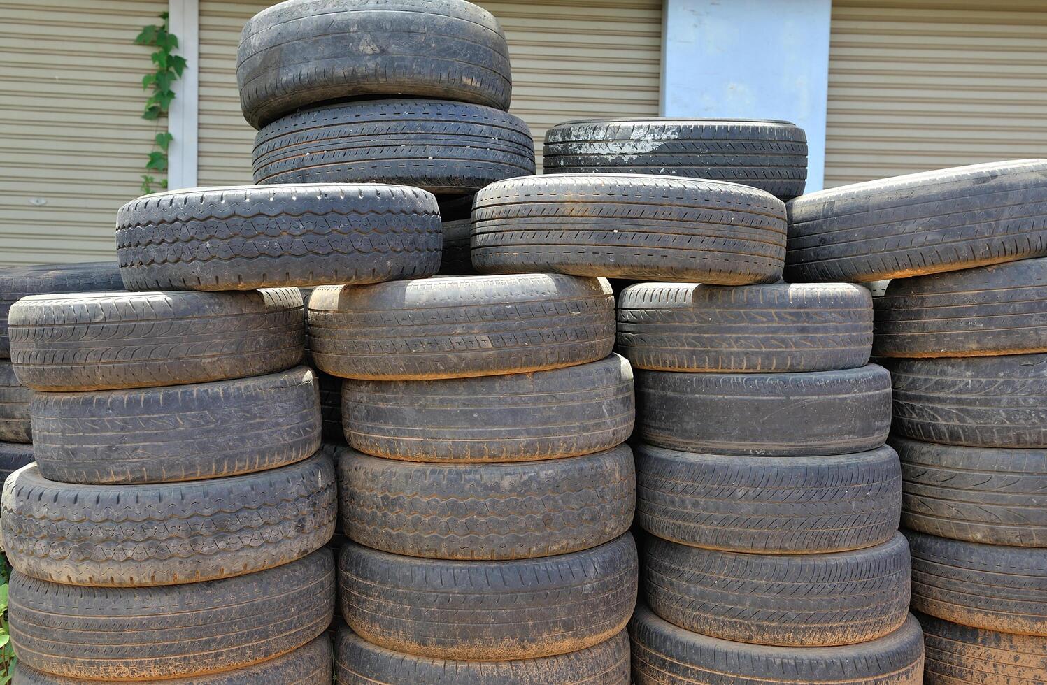 Old car tires photo