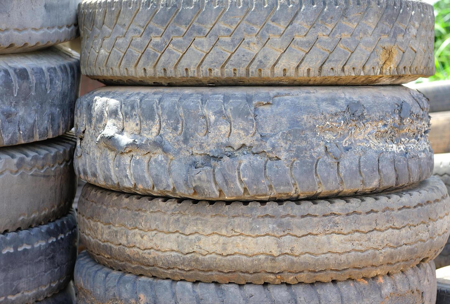 Old car tires photo