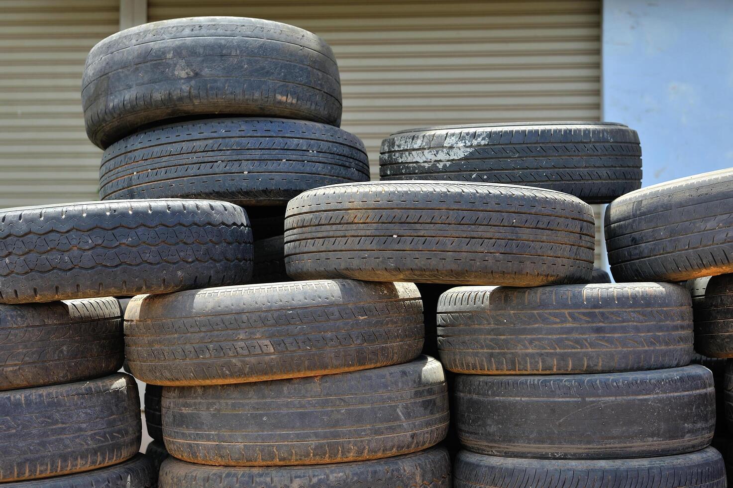 Old car tires photo