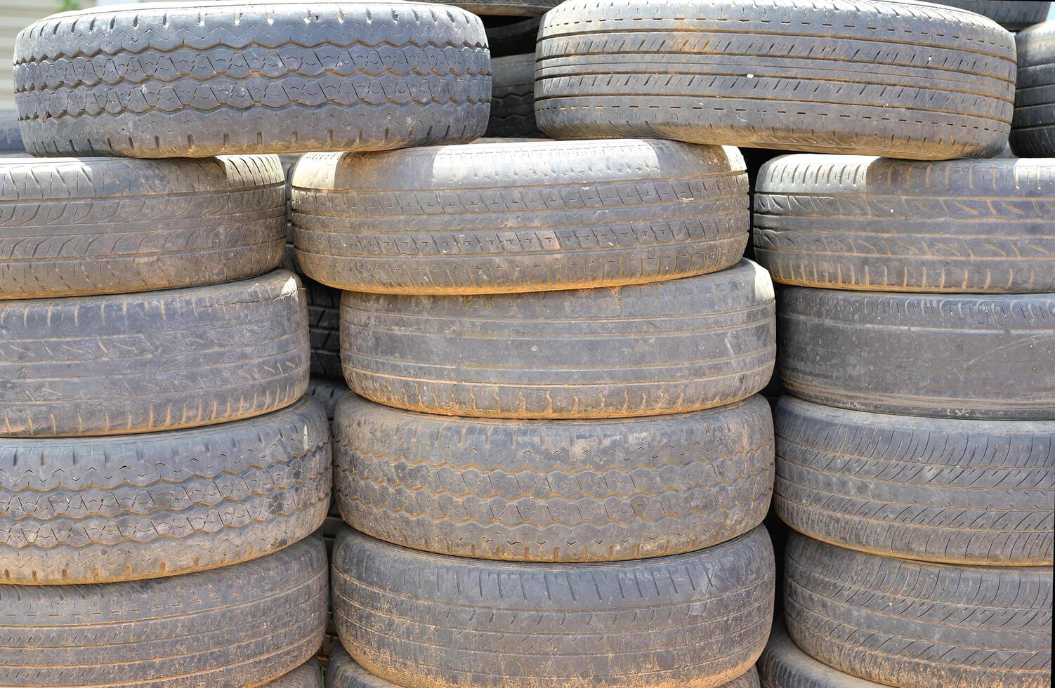 Old car tires photo