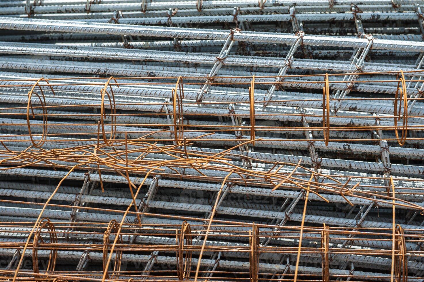 Rebar for foundations and structures construction photo