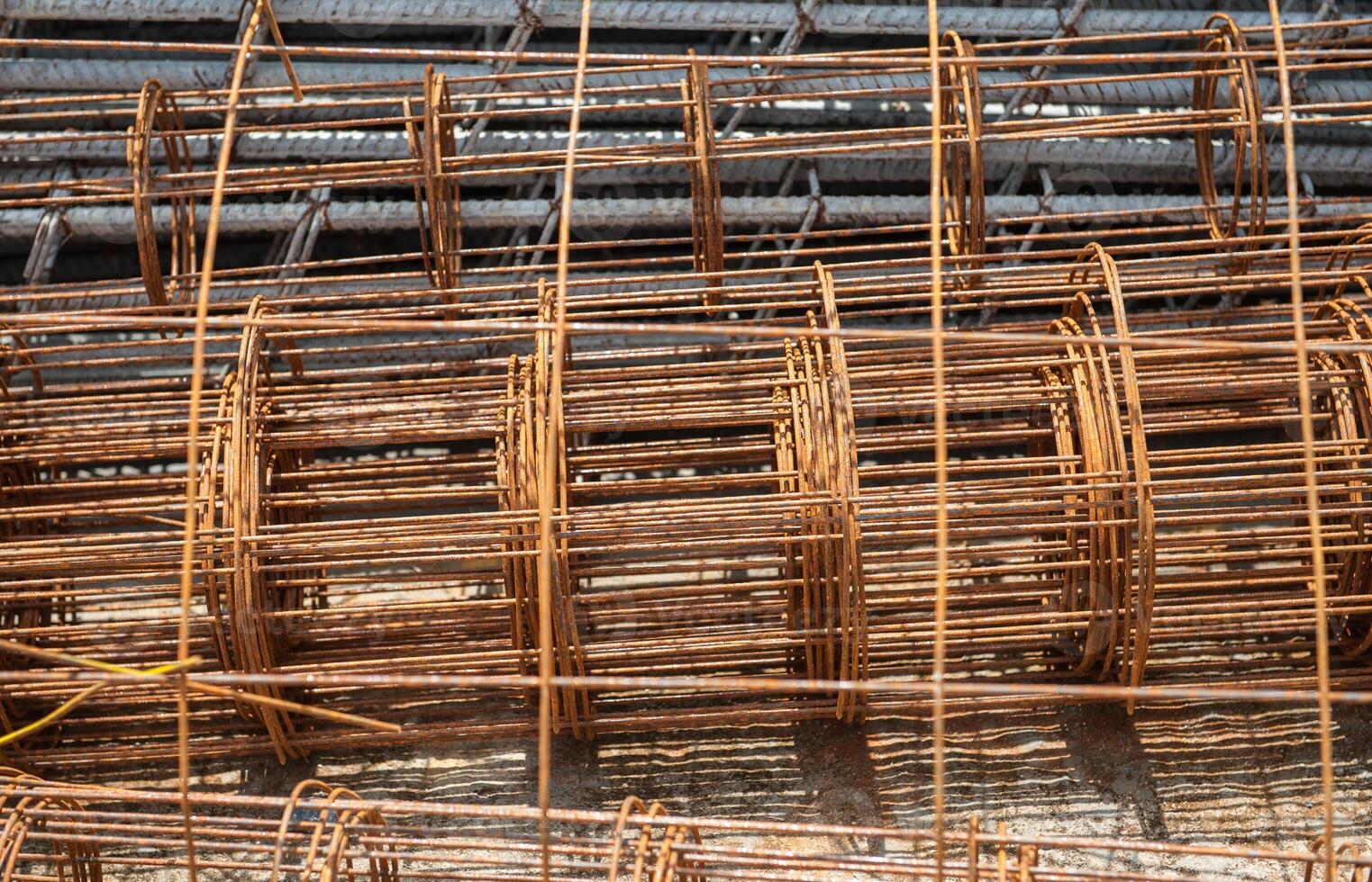 Rebar for foundations and structures construction photo