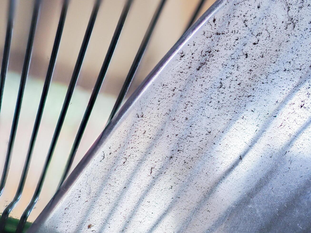 Dust and rust on fan blades and grilles photo