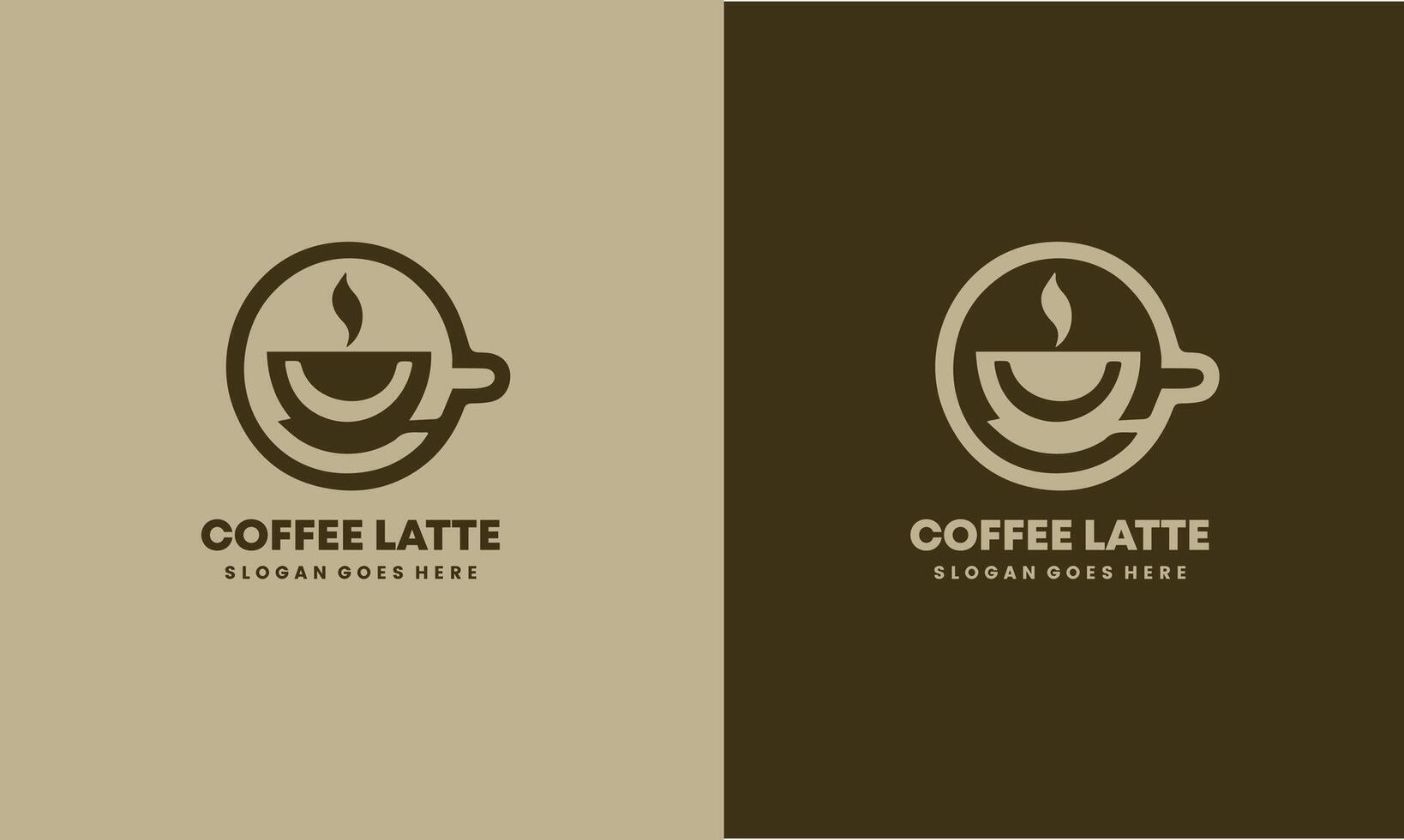 Creative and modern Coffee Latte Art Logo, Icon Pro . vector