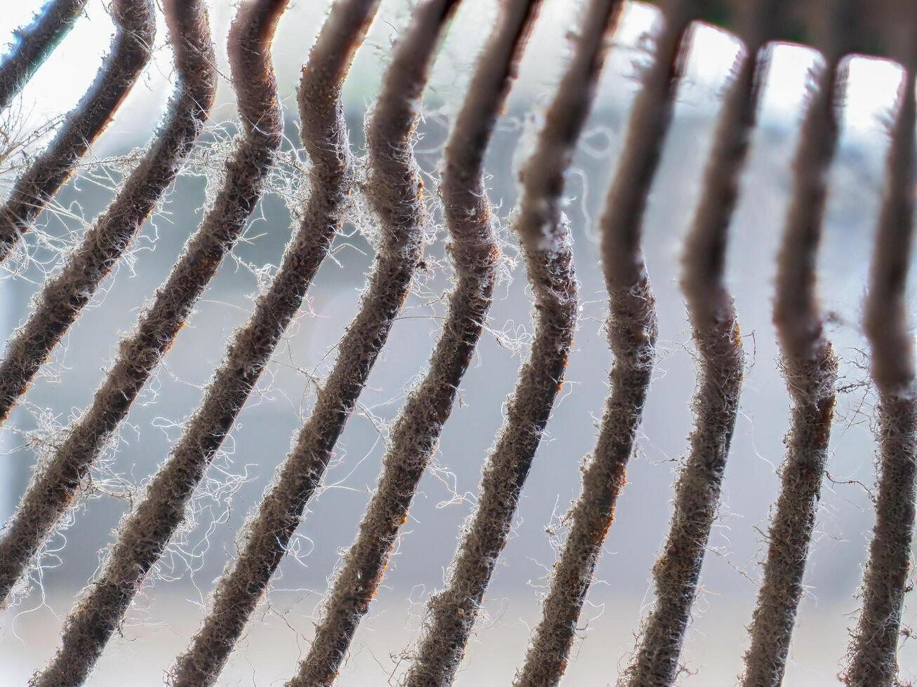 Dust and rust on fan blades and grilles photo