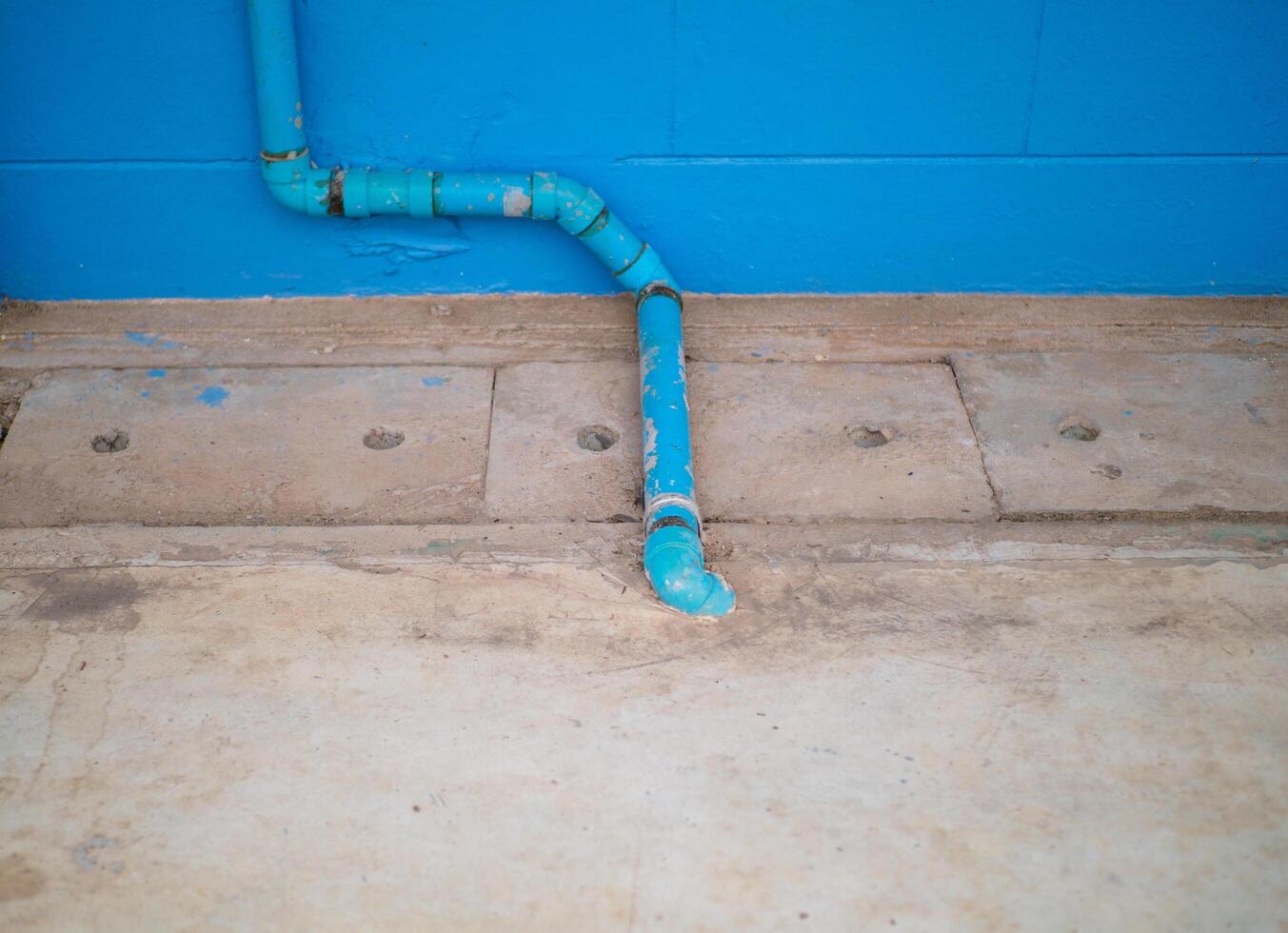 External drain pipe from bathroom, toilet photo