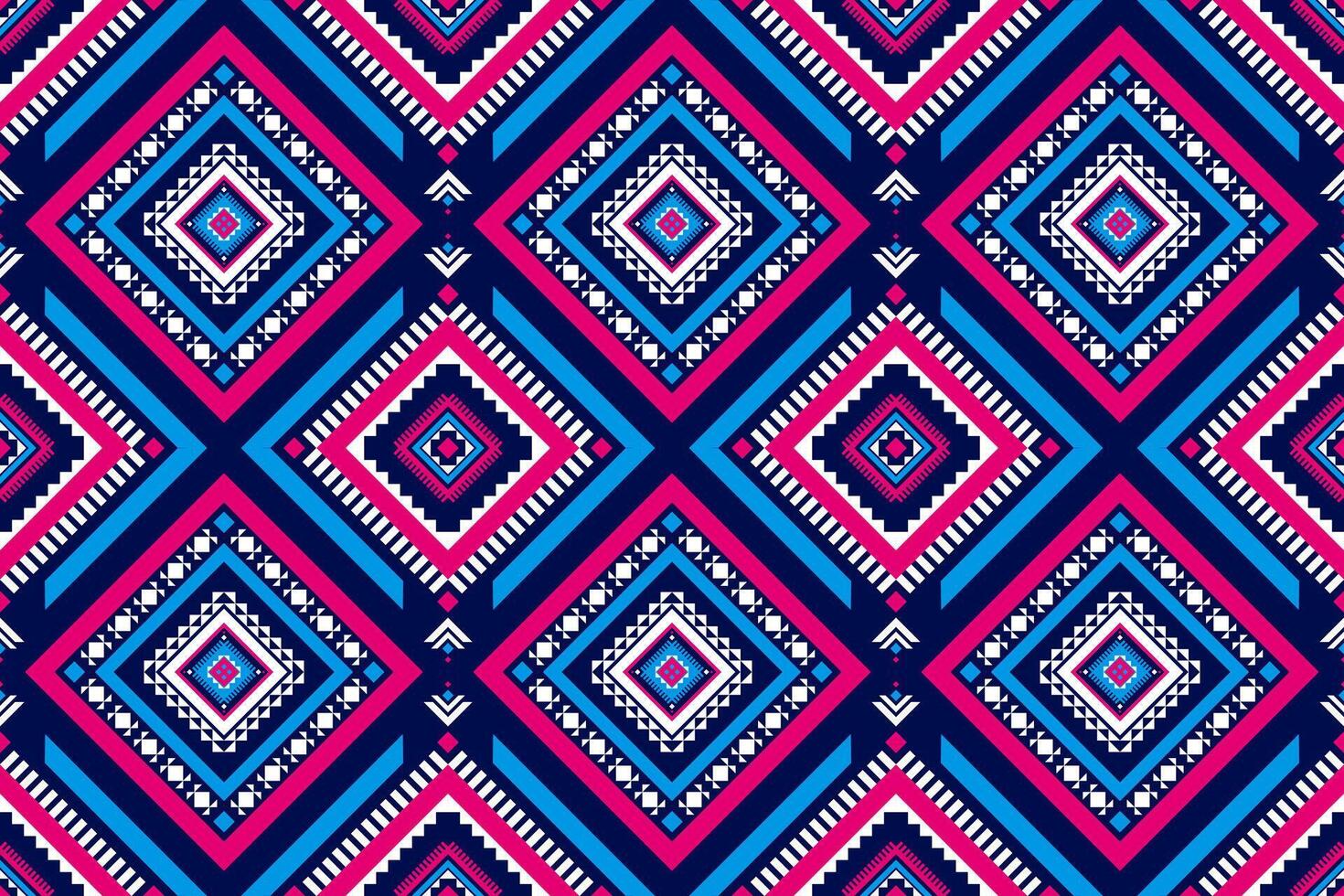 Ethnic Aztec pattern art. Geometric seamless pattern in tribal, folk embroidery, and Mexican style. Design for background, wallpaper, illustration, textile, fabric, clothing, carpet. vector