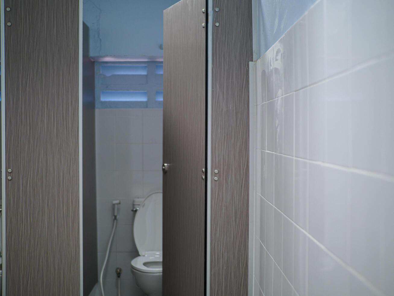Toilet in the men's bathroom photo