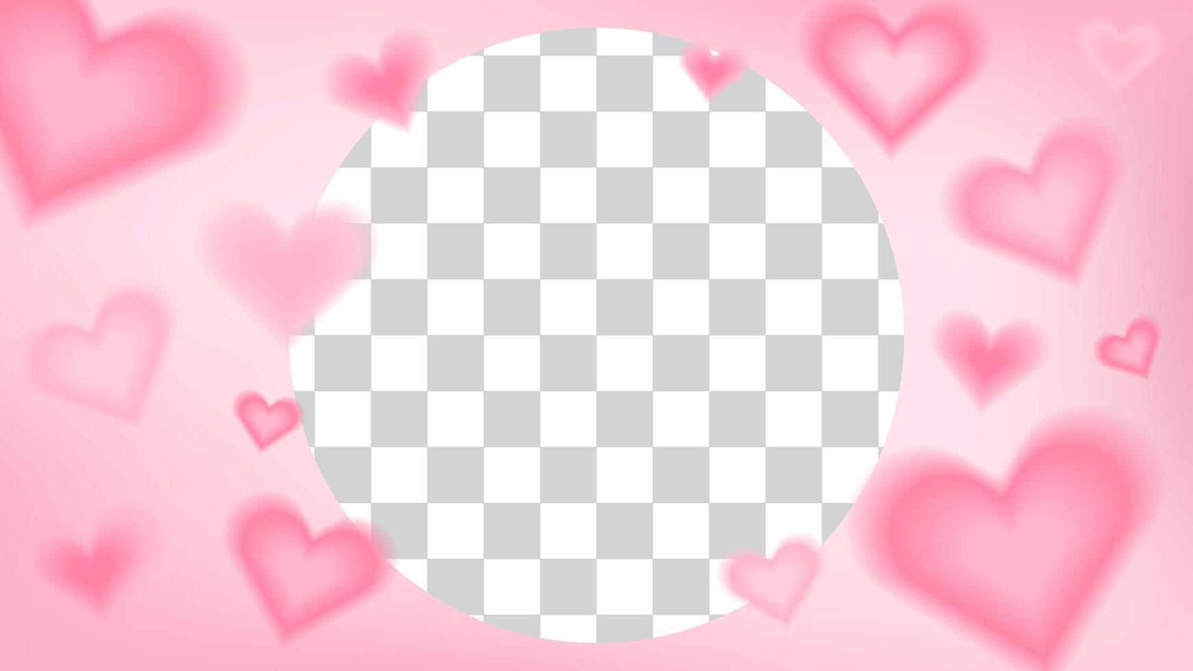 Y2k aura heart frame bg. Cute pink love gradient pattern background for fashion presentation event. Aesthetic romantic card concept in 90s style. Pastel girl dreamy layout for advertising cover vector