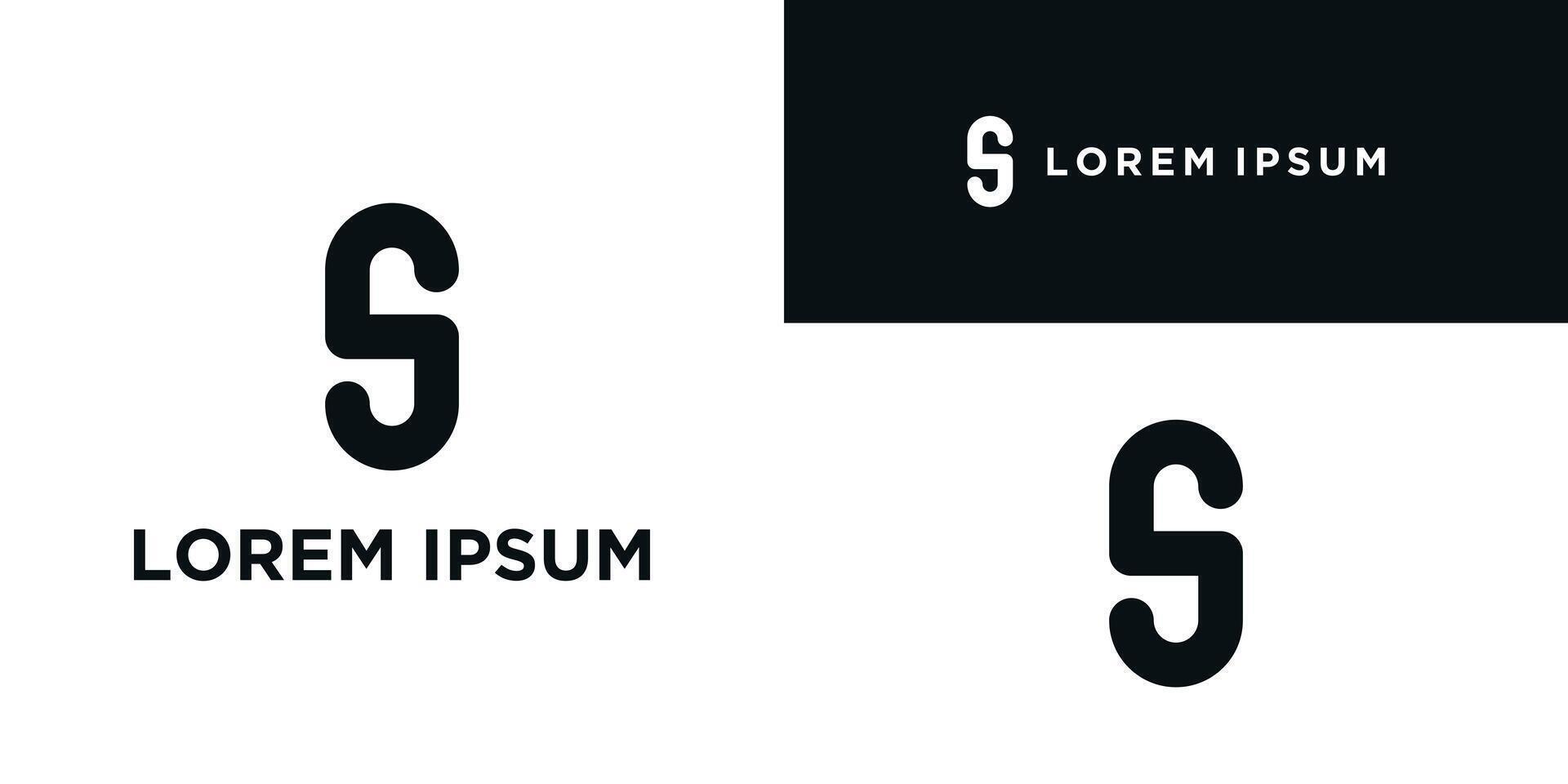 Simple letter S logo design template. Premium vector