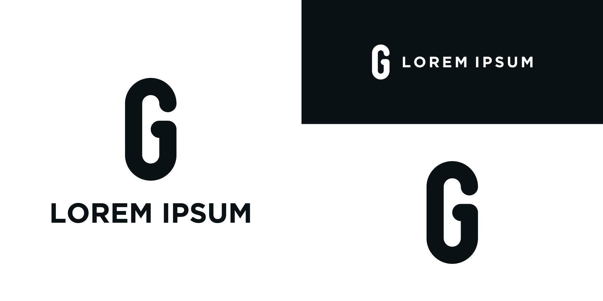 Simple letter G logo design template. Premium vector