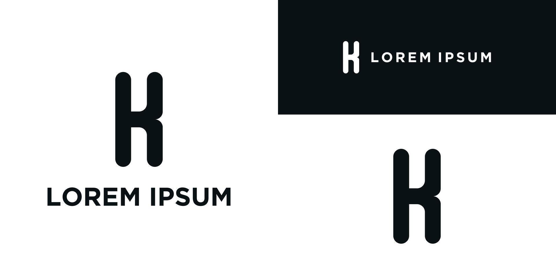 Simple letter K logo design template. Premium vector