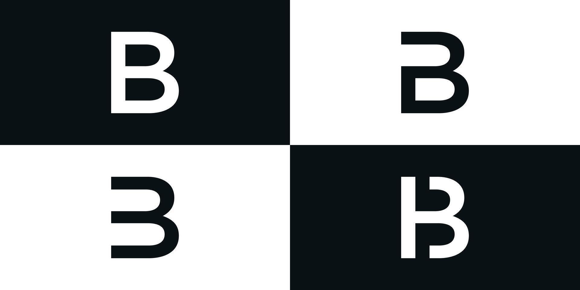 Set of letter B logo designs with creative concept. Premium vector