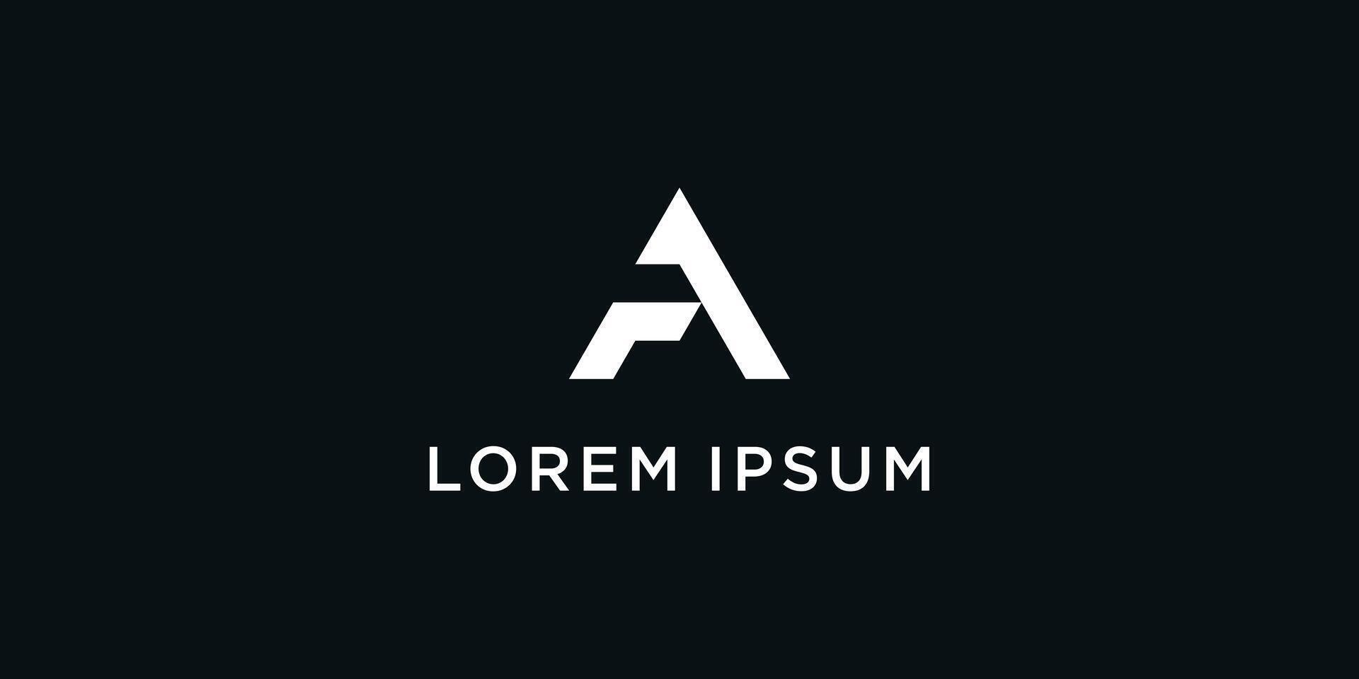 Letter A logo design with a unique line concept. Premium vector