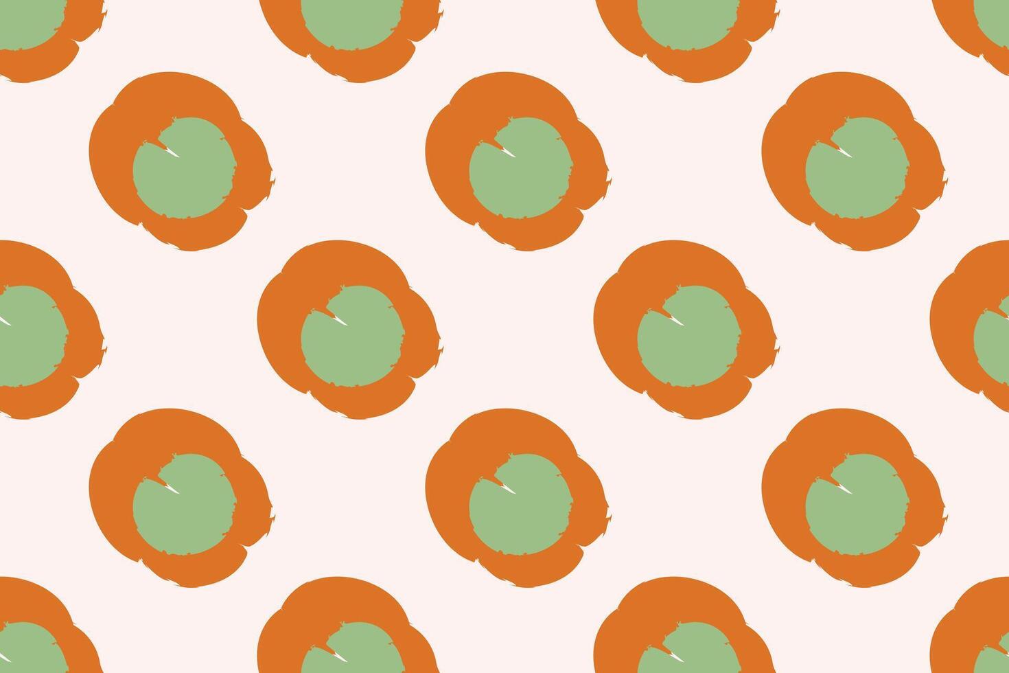 Naive floral pattern in the style of the 70s with groovy daisy flowers of natural tones. Retro design. Contemporary minimalistic trendy background for kids. Scandinavian nursery print. vector