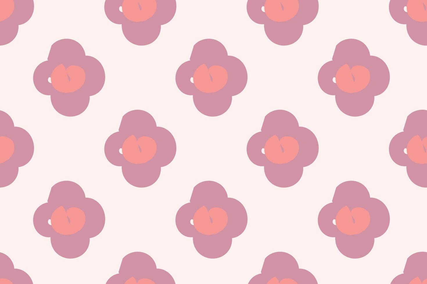 Naive floral pattern in the style of the 70s with groovy daisy flowers of natural tones. Retro design. Contemporary minimalistic trendy background for kids. Scandinavian nursery print. vector