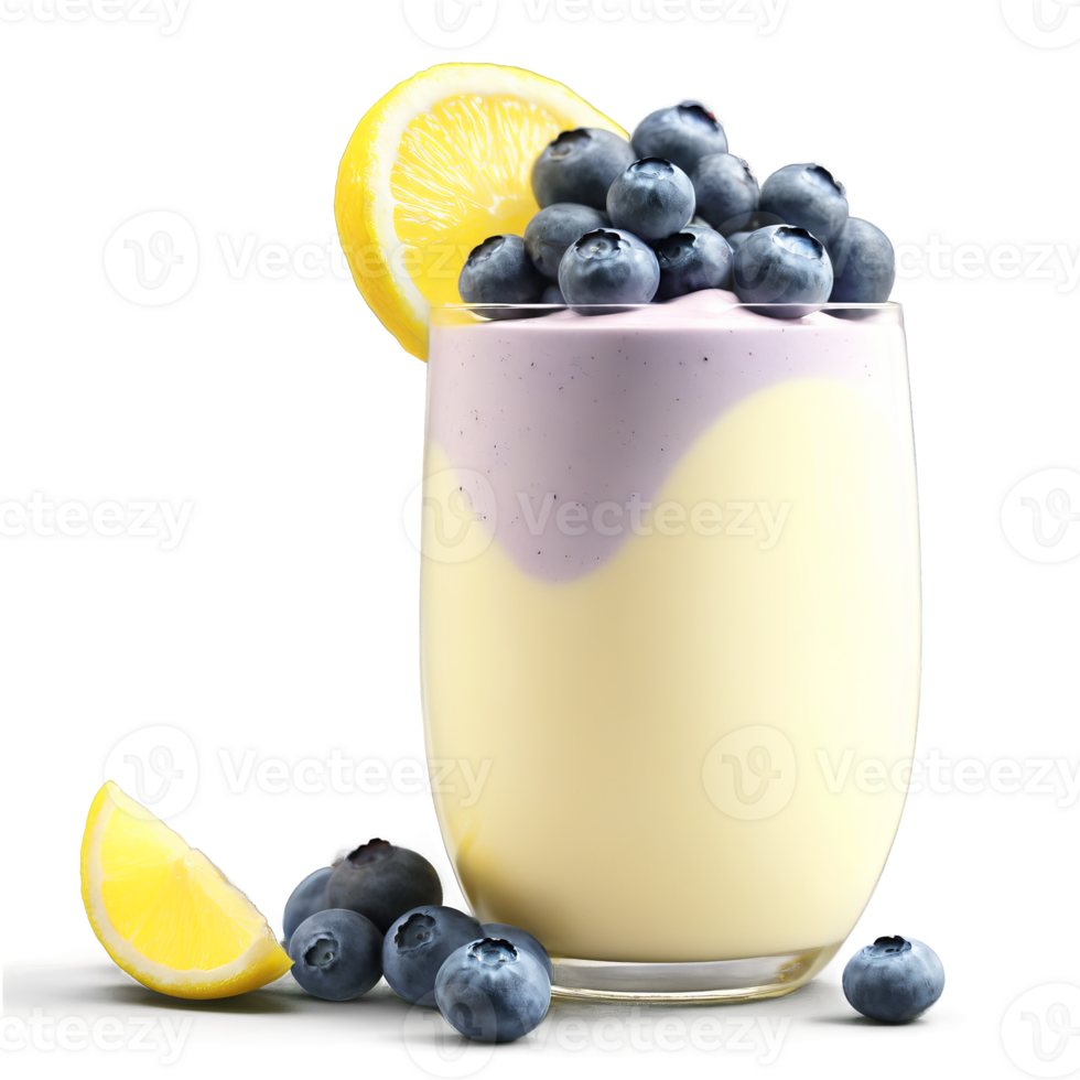 Blueberry Lemon Curd Milkshake lemon curd fresh blueberries tangy sweetness refreshing Summer drink concept Final png