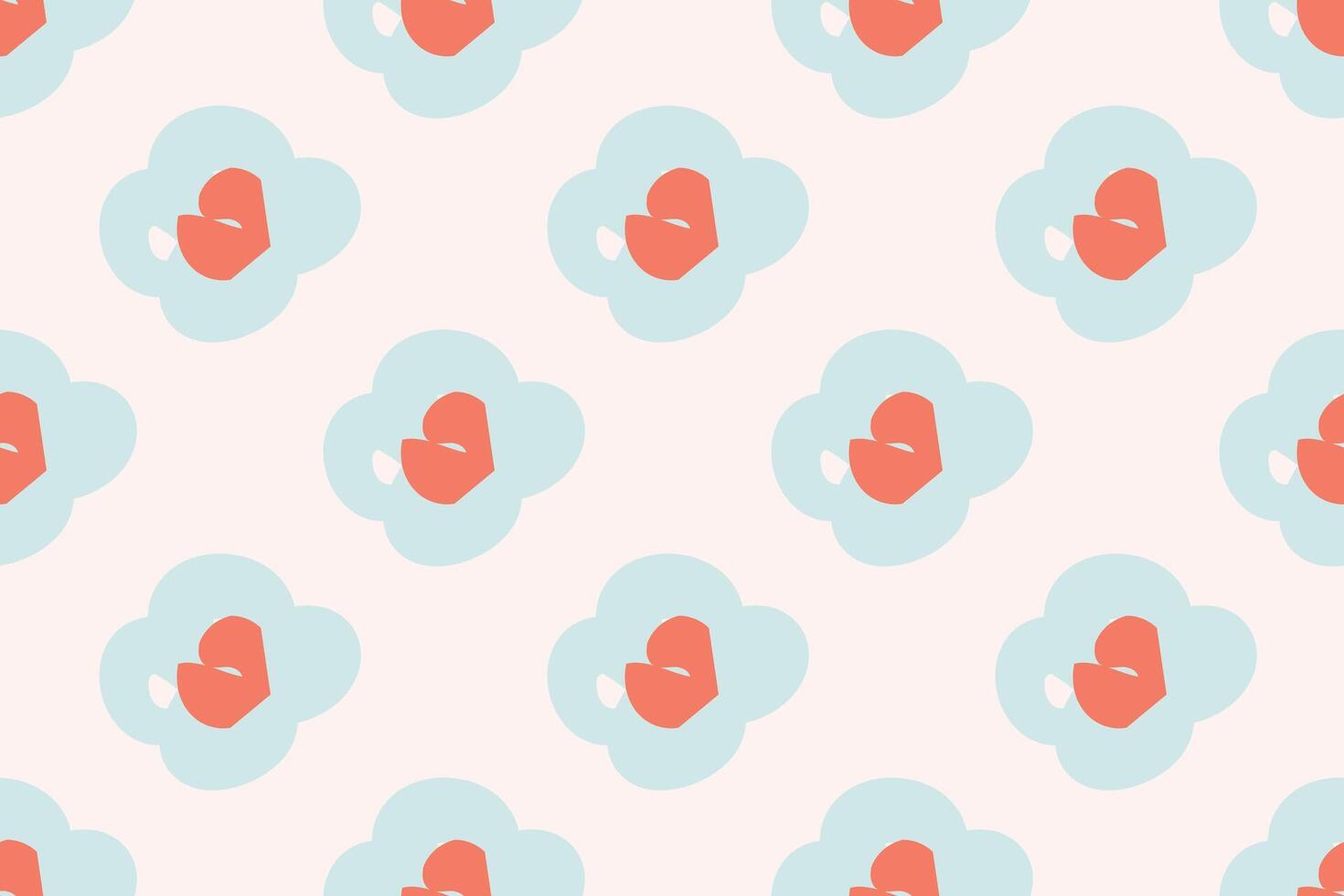 Naive floral pattern in the style of the 70s with groovy daisy flowers of natural tones. Retro design. Contemporary minimalistic trendy background for kids. Scandinavian nursery print. vector
