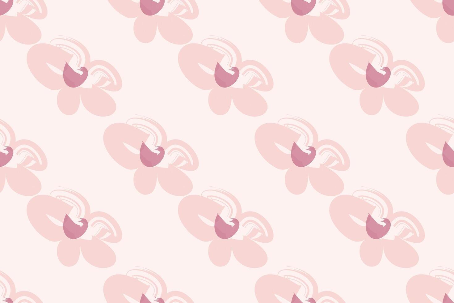 Naive floral pattern in the style of the 70s with groovy daisy flowers of natural tones. Retro design. Contemporary minimalistic trendy background for kids. Scandinavian nursery print. vector