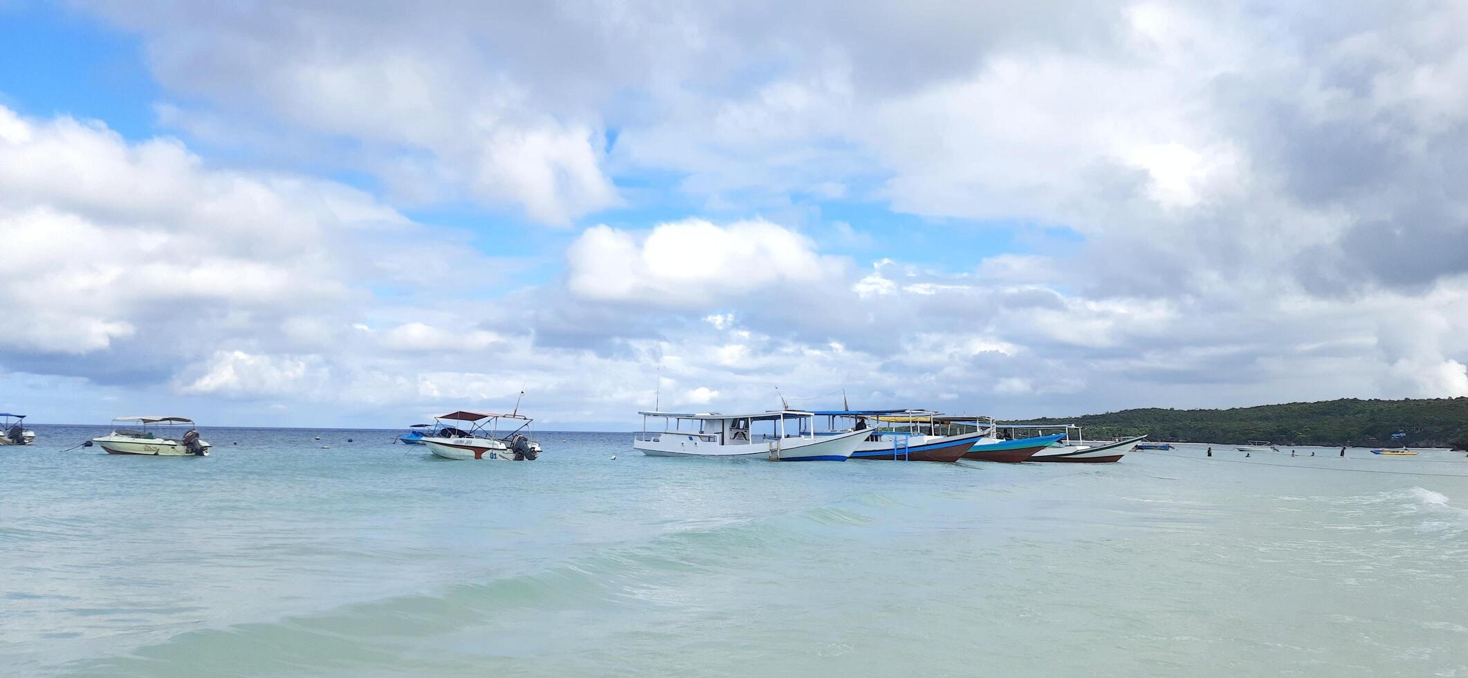 View of beautiful one and exotic tropical paradise at Tanjung Bira Beach Bulukumba. South Sulawesi, Indonesia - July 29 2024 photo