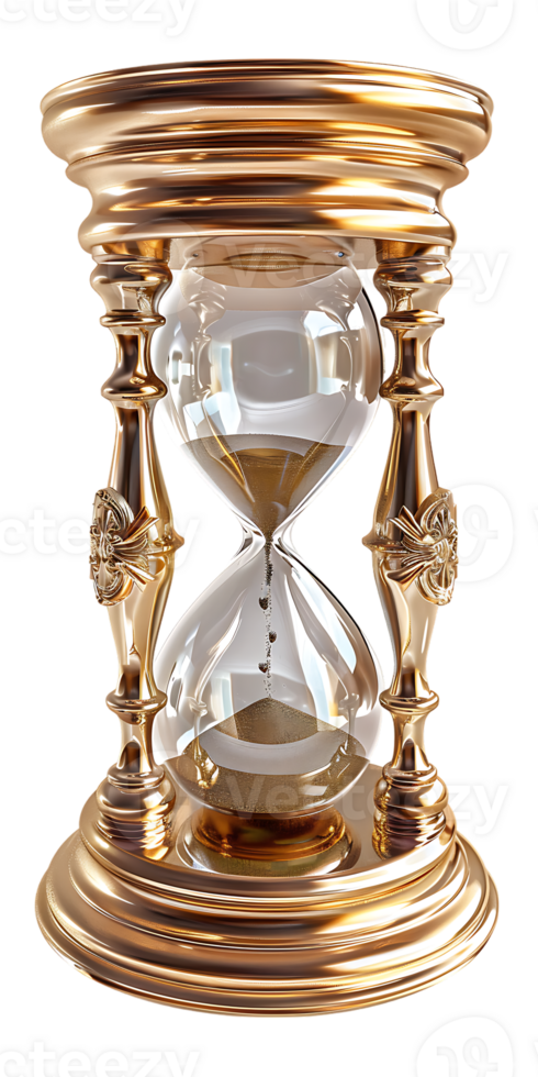 antique hourglass isolated on a transparent background png