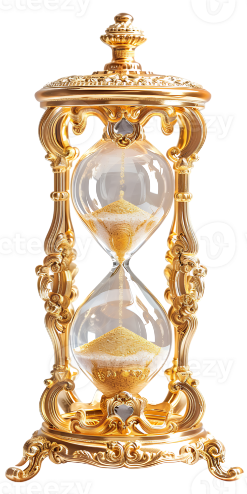 Antiquität Sanduhr isoliert auf ein transparent Hintergrund png