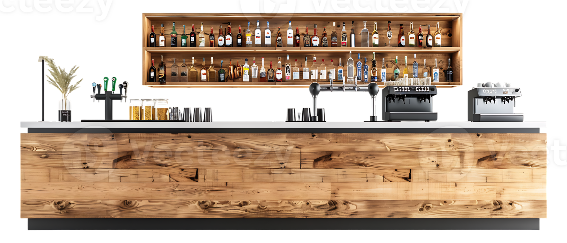 Bar counter isolated on transparent background png