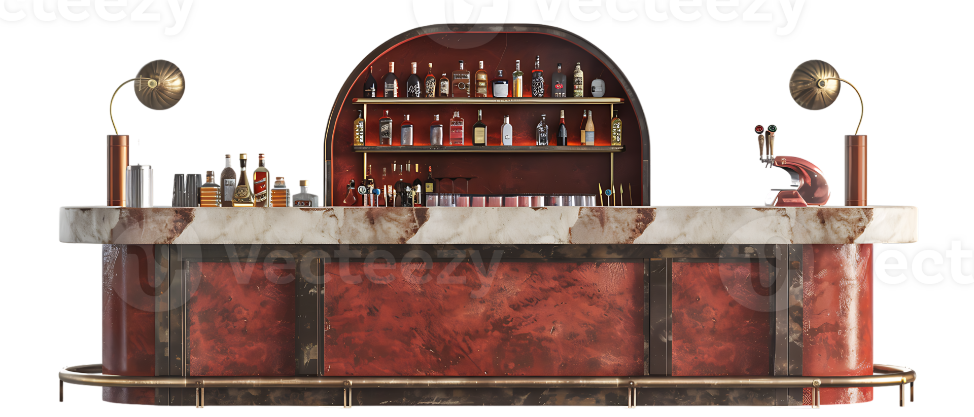 Bar counter isolated on transparent background png