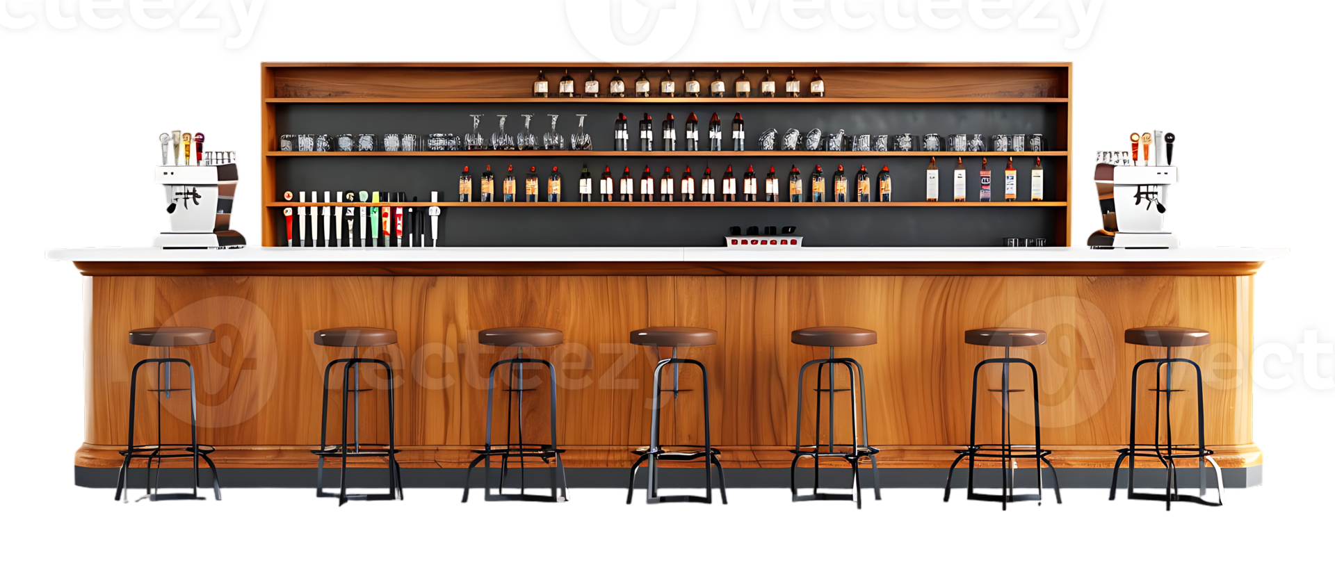 Bar counter isolated on transparent background png