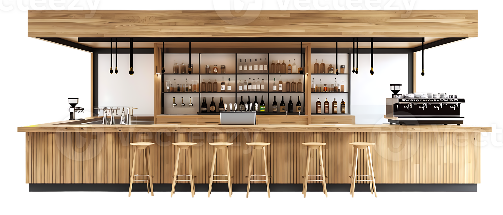 Bar counter isolated on transparent background png