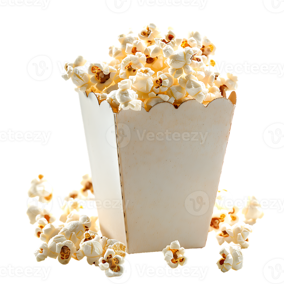 box of popcorn isolated against a transparent background png