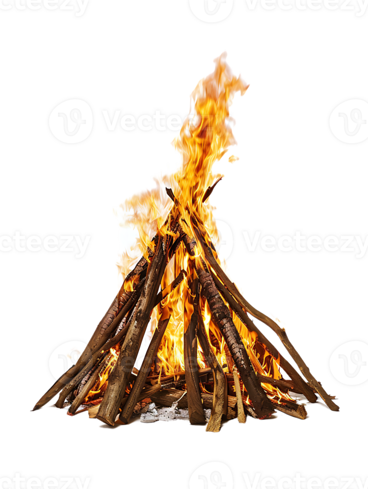 bonfire isolated against a transparent background png