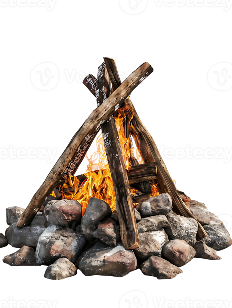 bonfire isolated against a transparent background png