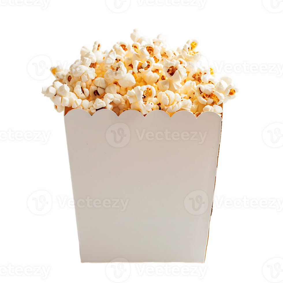 box of popcorn isolated against a transparent background png