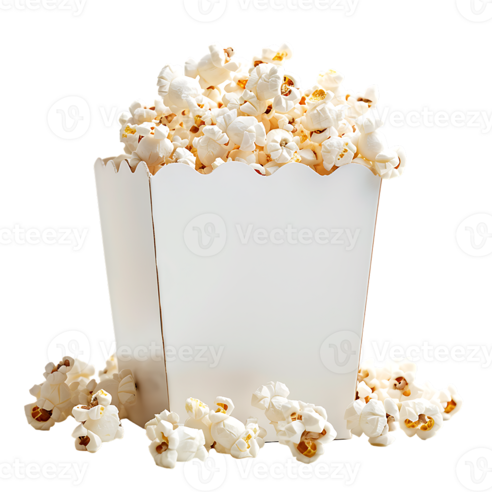 box of popcorn isolated against a transparent background png